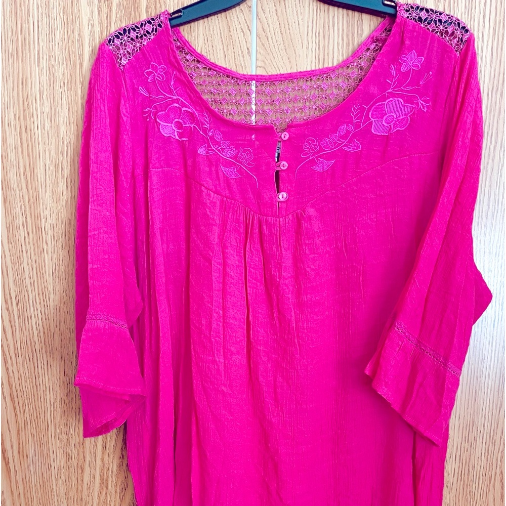 INDIGO HOT PINK TOP.